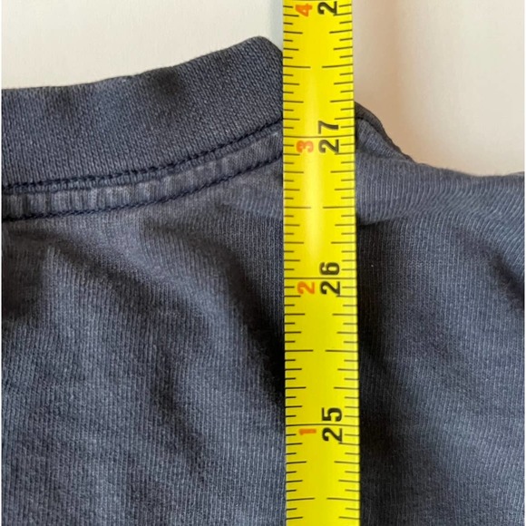 Vtg Y2k Nike Mini Swoosh Essential Shirt Navy Blue Faded Thrashed Silver Tag XL - Picture 14 of 14